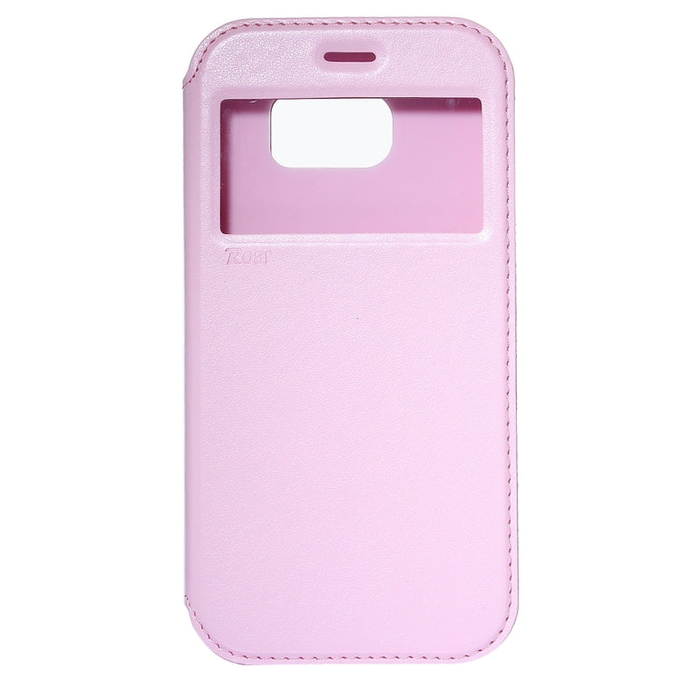 For Galaxy S7 / G930 Roar Sand Texture Horizontal Flip Leather Case with Call Display ID & Holder & Card Slots