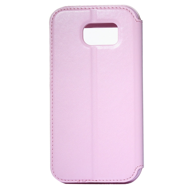 For Galaxy S7 / G930 Roar Sand Texture Horizontal Flip Leather Case with Call Display ID & Holder & Card Slots
