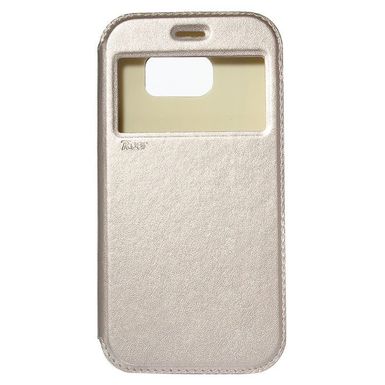 For Galaxy S7 / G930 Roar Sand Texture Horizontal Flip Leather Case with Call Display ID & Holder & Card Slots