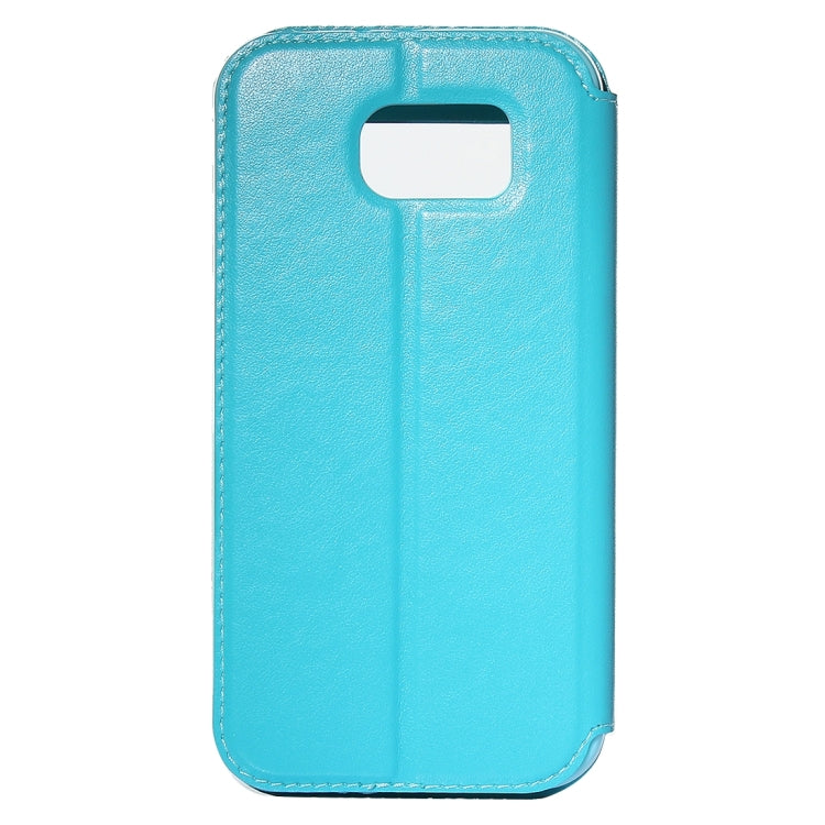 For Galaxy S7 / G930 Roar Sand Texture Horizontal Flip Leather Case with Call Display ID & Holder & Card Slots