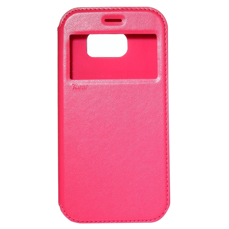 For Galaxy S7 / G930 Roar Sand Texture Horizontal Flip Leather Case with Call Display ID & Holder & Card Slots