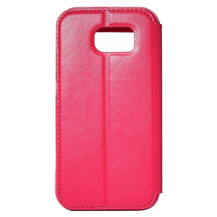 For Galaxy S7 / G930 Roar Sand Texture Horizontal Flip Leather Case with Call Display ID & Holder & Card Slots