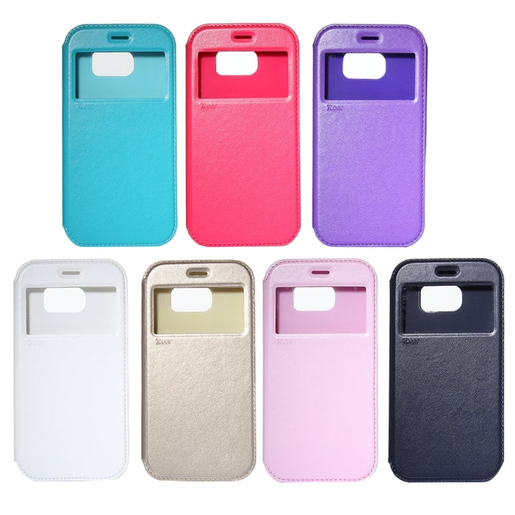 For Galaxy S7 / G930 Roar Sand Texture Horizontal Flip Leather Case with Call Display ID & Holder & Card Slots
