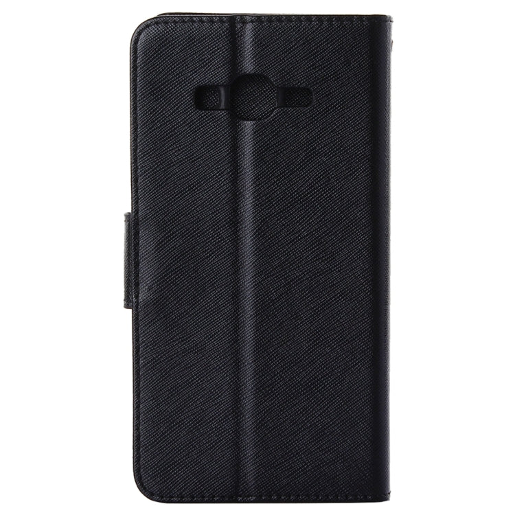 For Galaxy On5 / G550 Cross Texture Horizontal Flip Leather Case with Holder & Card Slots & Wallet
