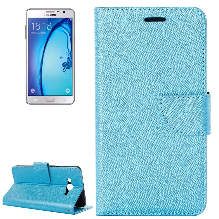 For Galaxy On5 / G550 Cross Texture Horizontal Flip Leather Case with Holder & Card Slots & Wallet