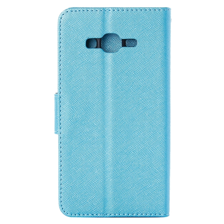 For Galaxy On5 / G550 Cross Texture Horizontal Flip Leather Case with Holder & Card Slots & Wallet