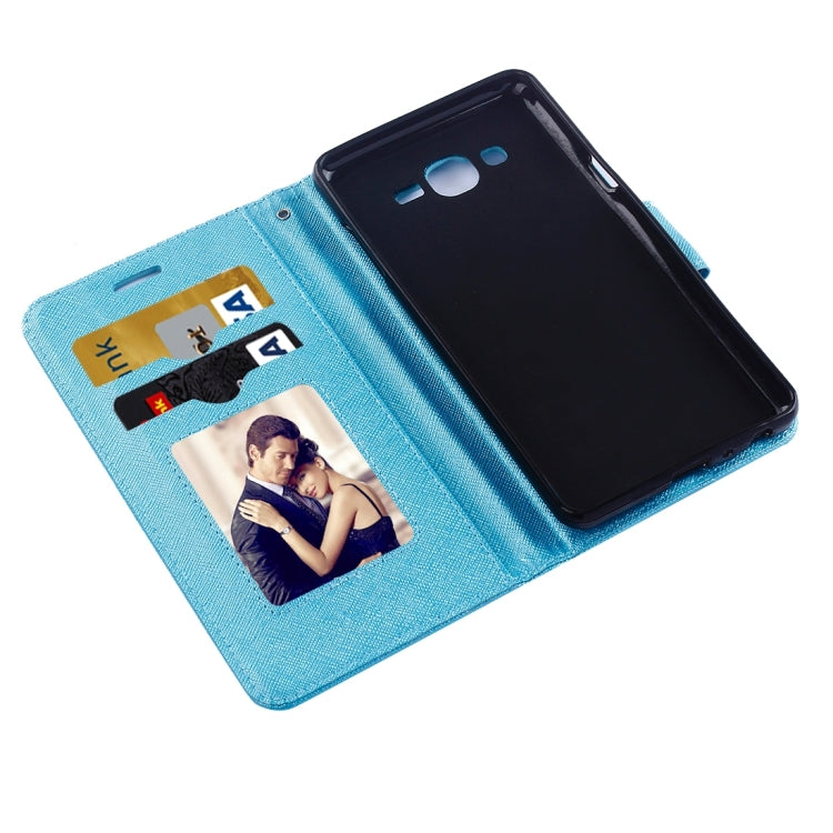 For Galaxy On5 / G550 Cross Texture Horizontal Flip Leather Case with Holder & Card Slots & Wallet