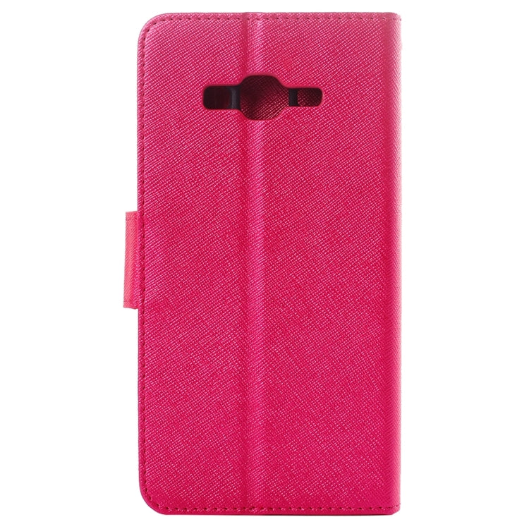 For Galaxy On5 / G550 Cross Texture Horizontal Flip Leather Case with Holder & Card Slots & Wallet