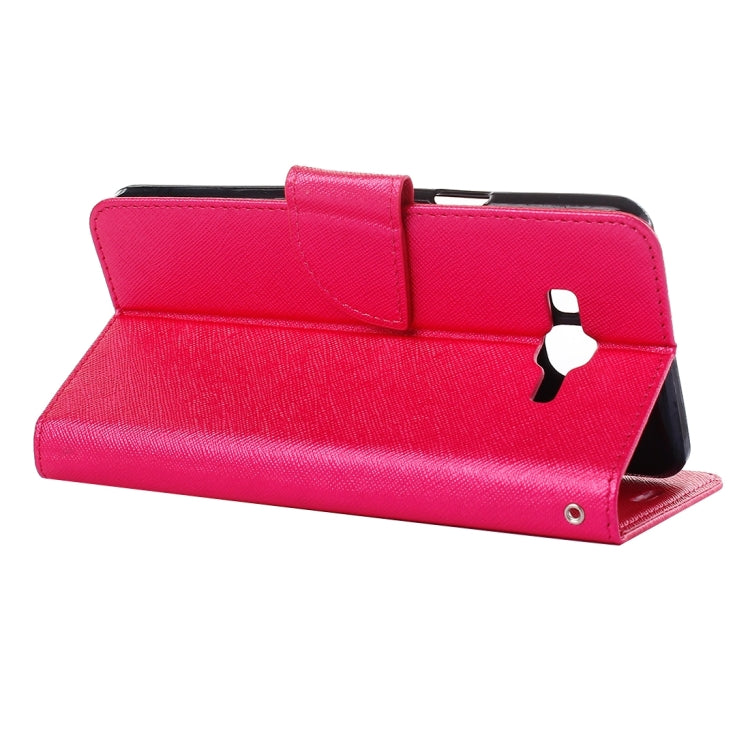 For Galaxy On5 / G550 Cross Texture Horizontal Flip Leather Case with Holder & Card Slots & Wallet