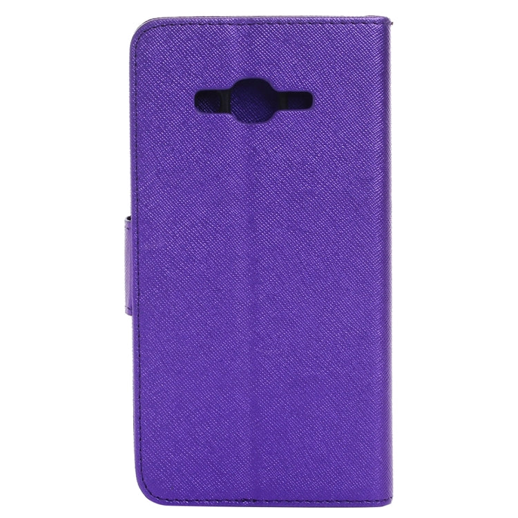For Galaxy On5 / G550 Cross Texture Horizontal Flip Leather Case with Holder & Card Slots & Wallet