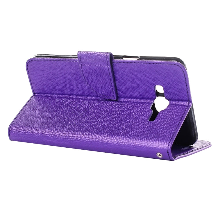 For Galaxy On5 / G550 Cross Texture Horizontal Flip Leather Case with Holder & Card Slots & Wallet