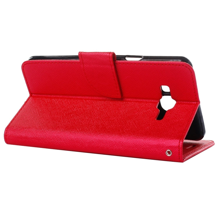 For Galaxy On5 / G550 Cross Texture Horizontal Flip Leather Case with Holder & Card Slots & Wallet