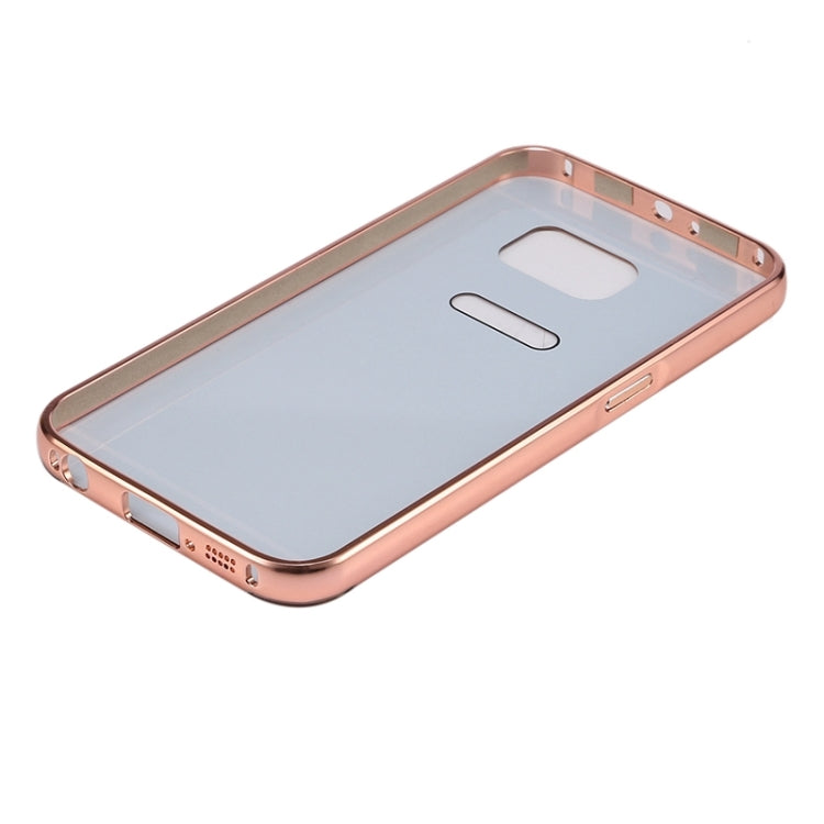 For Galaxy S6 / G920 Push-pull Style Metal Plating Bumper Frame + Acrylic Back Cover Combination Case