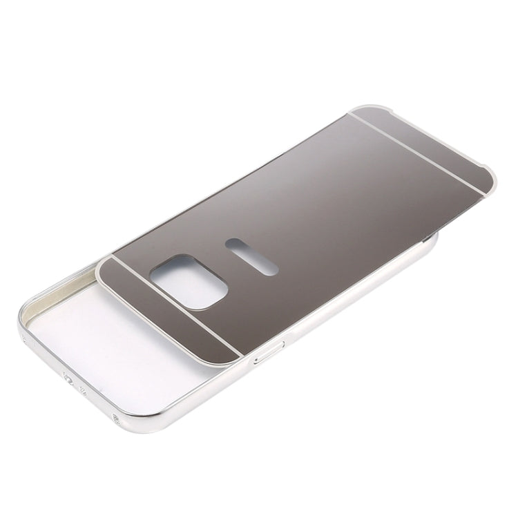 For Galaxy S6 / G920 Push-pull Style Metal Plating Bumper Frame + Acrylic Back Cover Combination Case