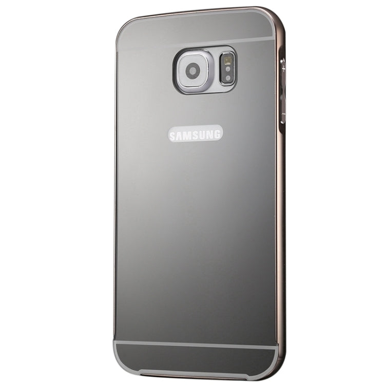 For Galaxy S6 edge+ / G928 Push-pull Style Metal Plating Bumper Frame + Acrylic Back Cover Combination Case