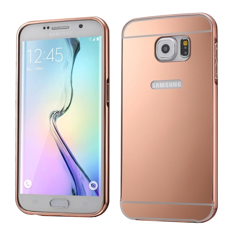 For Galaxy S6 edge+ / G928 Push-pull Style Metal Plating Bumper Frame + Acrylic Back Cover Combination Case