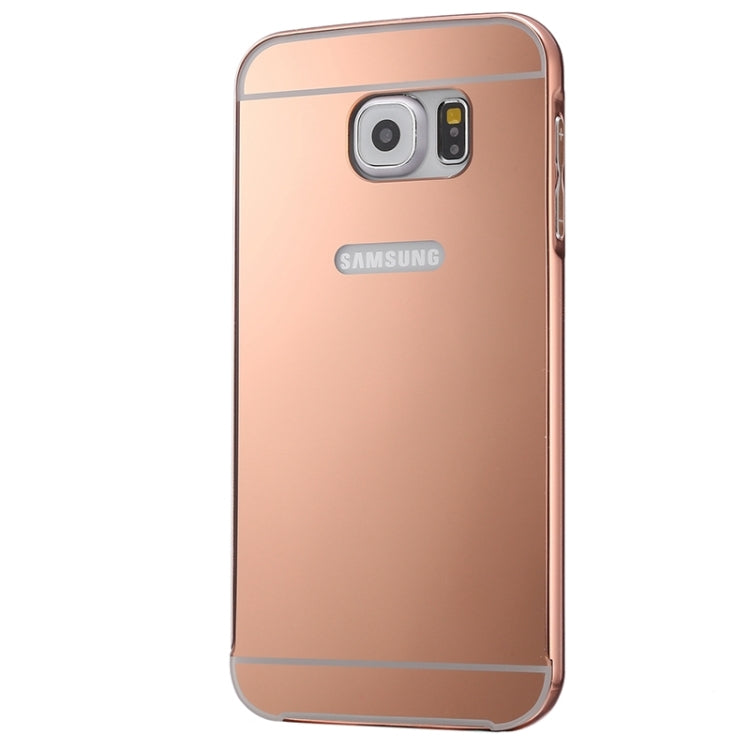 For Galaxy S6 edge+ / G928 Push-pull Style Metal Plating Bumper Frame + Acrylic Back Cover Combination Case