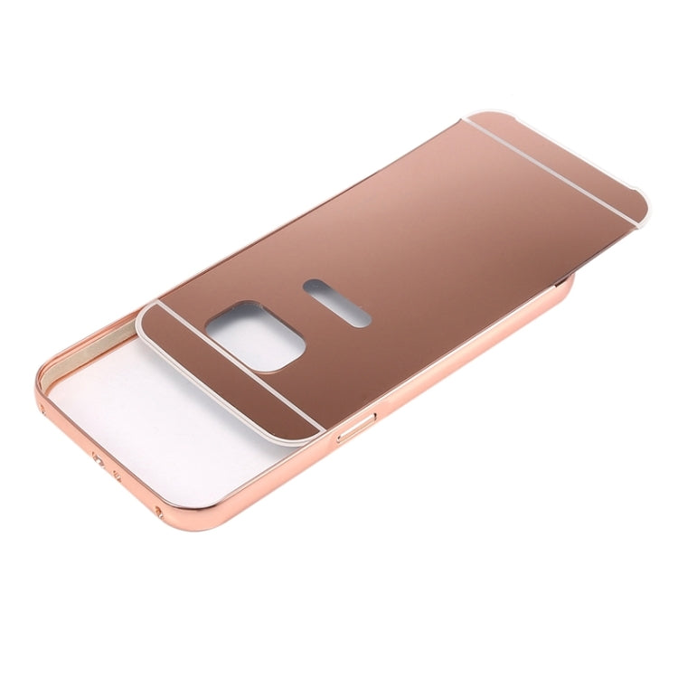 For Galaxy S6 edge+ / G928 Push-pull Style Metal Plating Bumper Frame + Acrylic Back Cover Combination Case