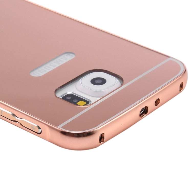 For Galaxy S6 edge+ / G928 Push-pull Style Metal Plating Bumper Frame + Acrylic Back Cover Combination Case