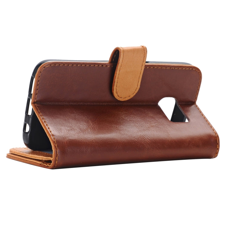 For Galaxy S7/G930 Crazy Horse Texture Horizontal Flip Leather Case with 3 Pages of Card Slots & Wallet & Holder