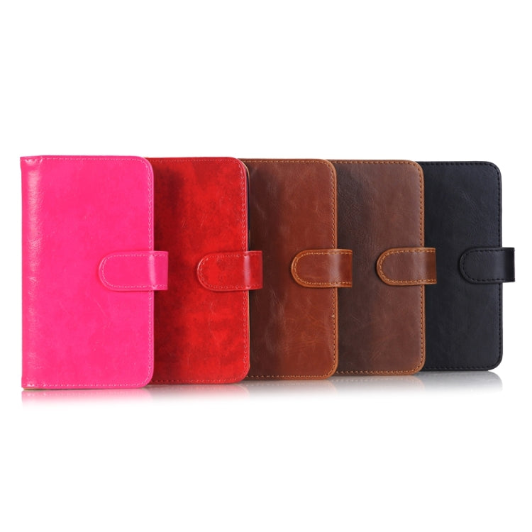 For Galaxy S7/G930 Crazy Horse Texture Horizontal Flip Leather Case with 3 Pages of Card Slots & Wallet & Holder