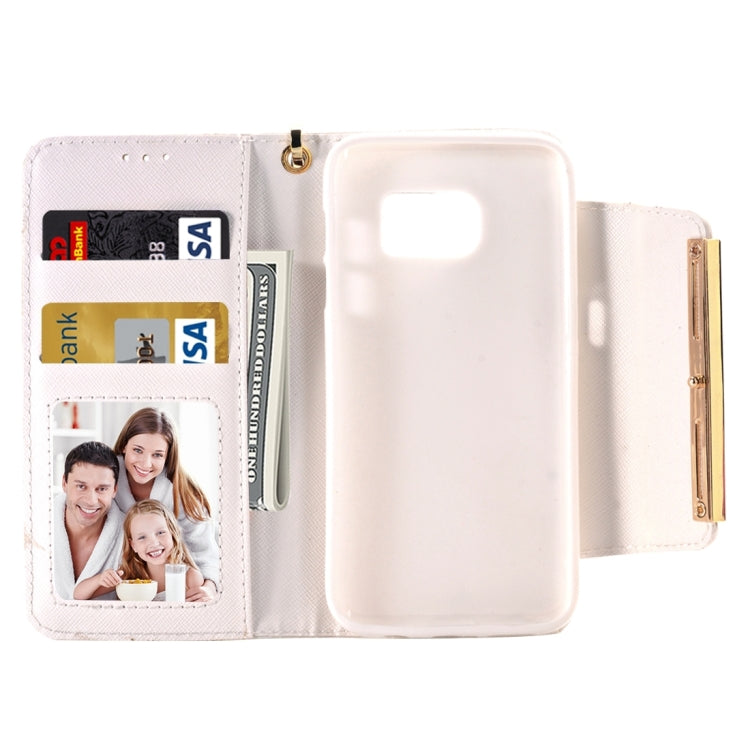 For Galaxy S7/G930 Horizontal Flip Leather Case of Hardware Diamond Handbag with Card Slots & Wallet & Holder