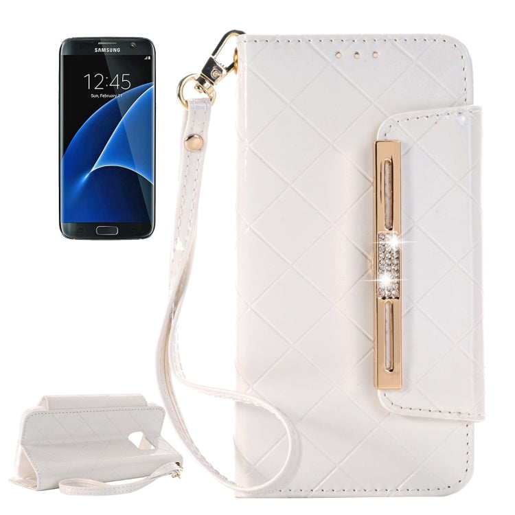 For Galaxy S7/G930 Horizontal Flip Leather Case of Hardware Diamond Handbag with Card Slots & Wallet & Holder