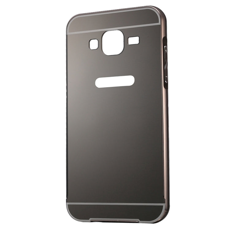 Push-pull Style Metal Plating Bumper Frame + Acrylic Back Cover Combination Case for Galaxy J7