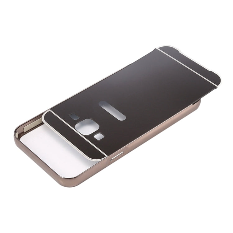 Push-pull Style Metal Plating Bumper Frame + Acrylic Back Cover Combination Case for Galaxy J7