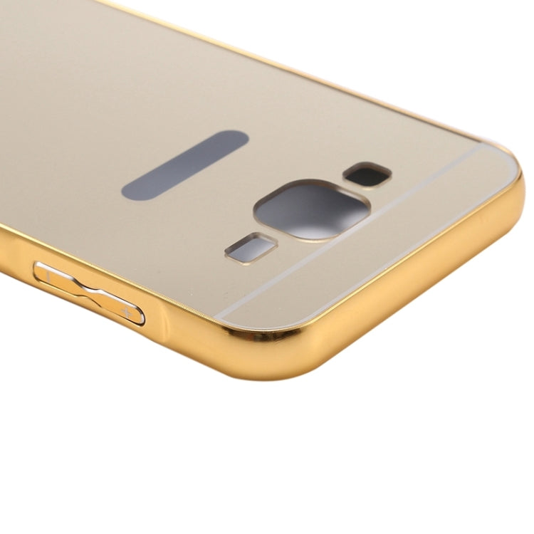 Push-pull Style Metal Plating Bumper Frame + Acrylic Back Cover Combination Case for Galaxy J7