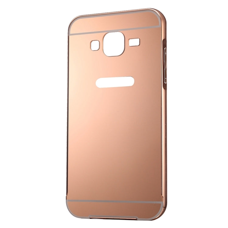 Push-pull Style Metal Plating Bumper Frame + Acrylic Back Cover Combination Case for Galaxy J5