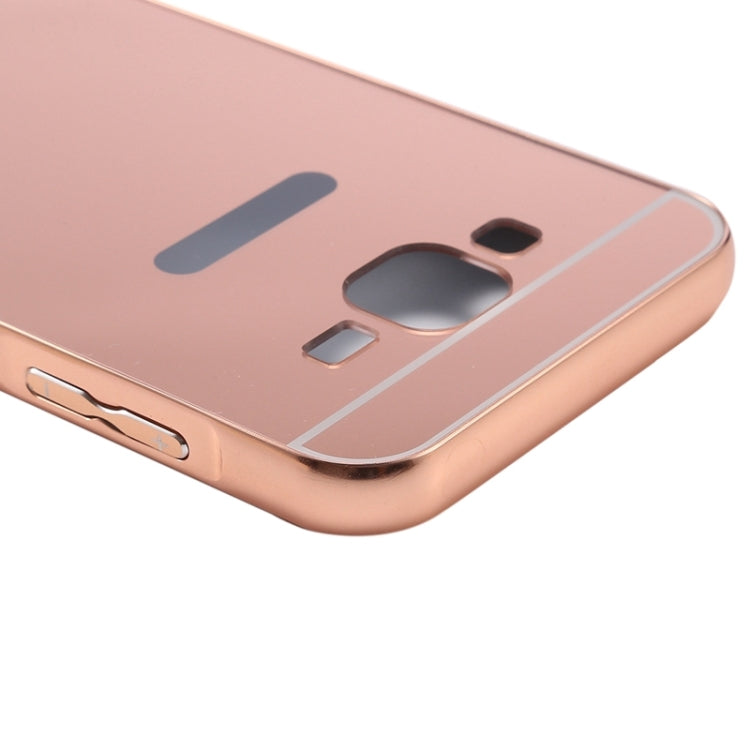 Push-pull Style Metal Plating Bumper Frame + Acrylic Back Cover Combination Case for Galaxy J5