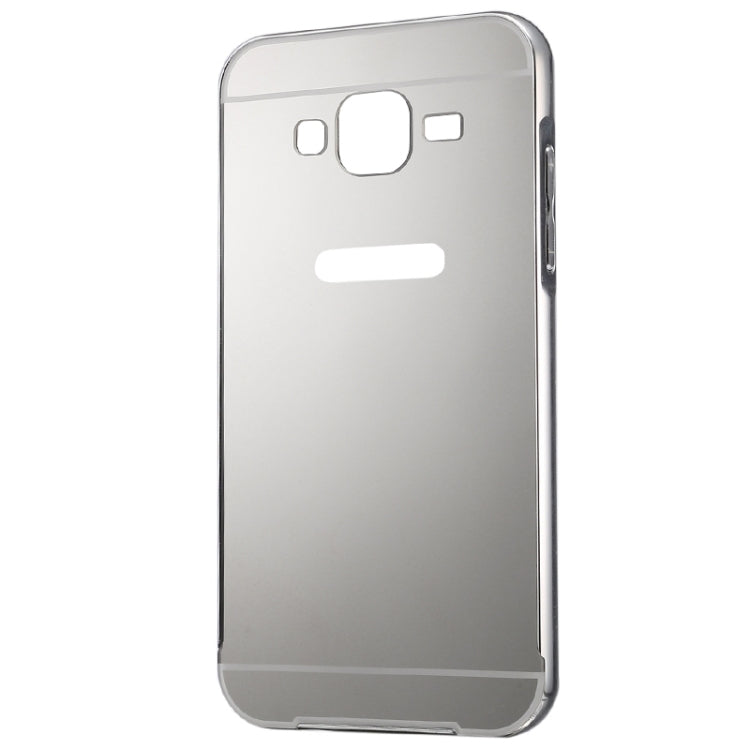 Push-pull Style Metal Plating Bumper Frame + Acrylic Back Cover Combination Case for Galaxy J5