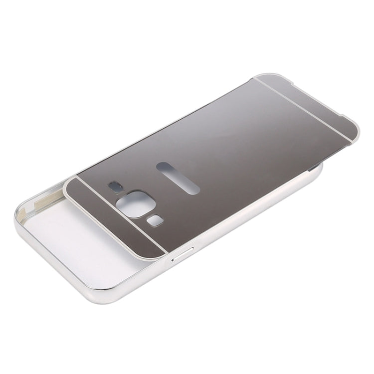 Push-pull Style Metal Plating Bumper Frame + Acrylic Back Cover Combination Case for Galaxy J5