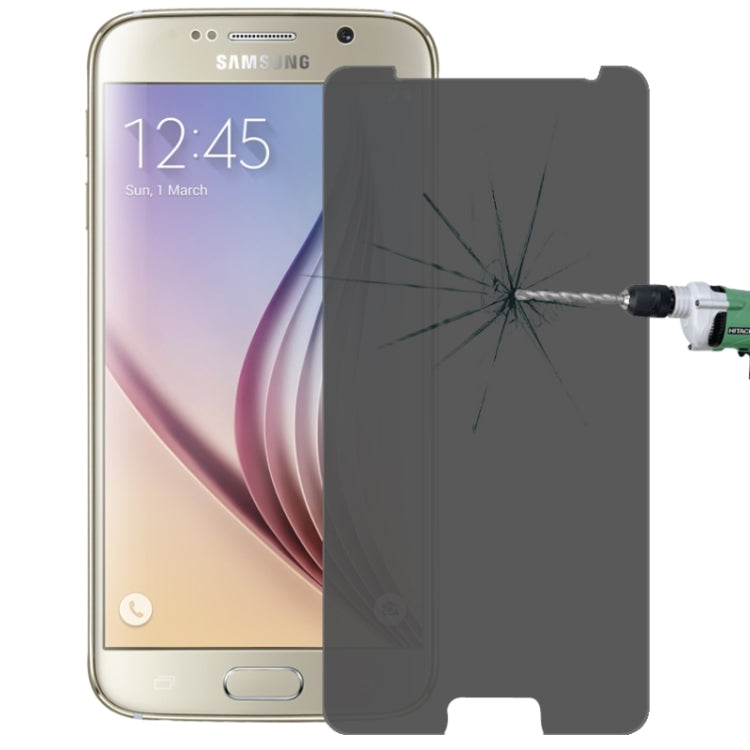 180 Degree Privacy Anti-glare 9H+ Surface Hardness 0.3  radians 2.5D Explosion-proof Tempered Glass Film for Galaxy S6 / G920(White)