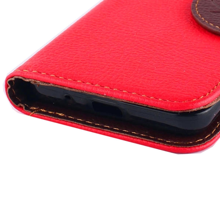 Litchi Texture Horizontal Flip Leather Case with Holder & Card Slots & Wrist Strap & Side Chain with Leaf Shape for Galaxy Core II / SM-G355H