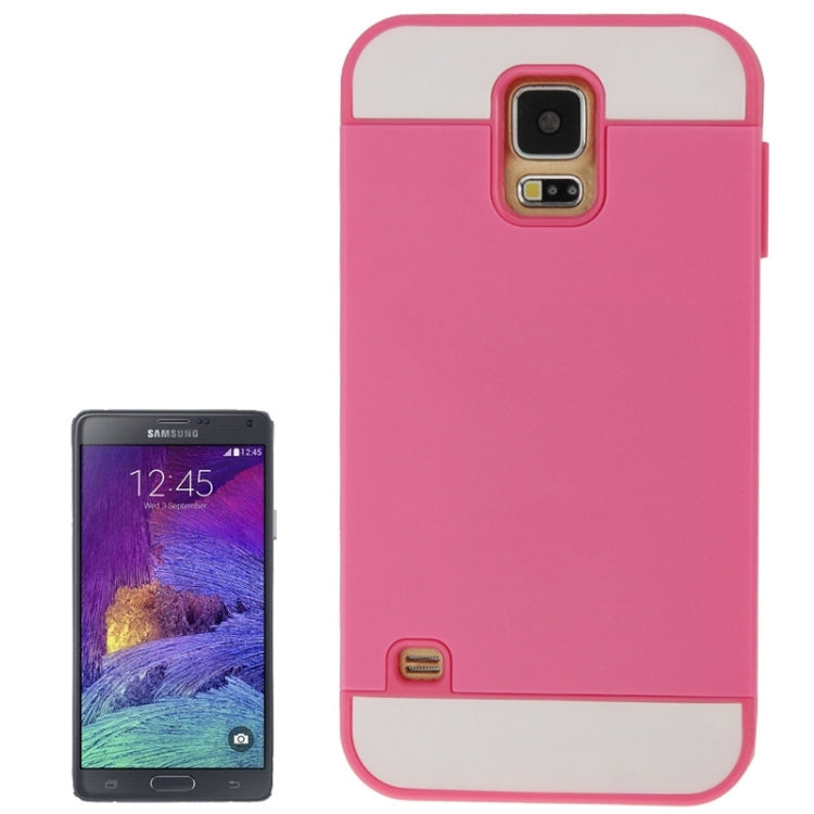 Color Matching Style Plastic Combination Case for Galaxy S5 / G900 (Magenta + White)