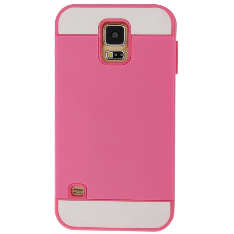 Color Matching Style Plastic Combination Case for Galaxy S5 / G900 (Magenta + White)