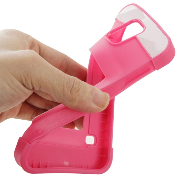 Color Matching Style Plastic Combination Case for Galaxy S5 / G900 (Magenta + White)