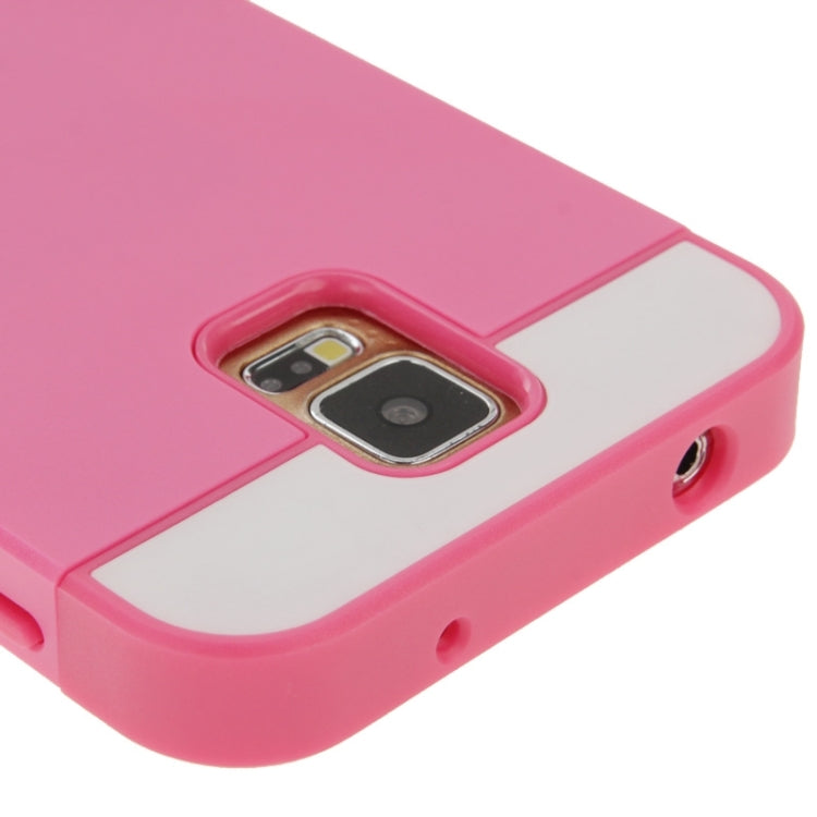 Color Matching Style Plastic Combination Case for Galaxy S5 / G900 (Magenta + White)