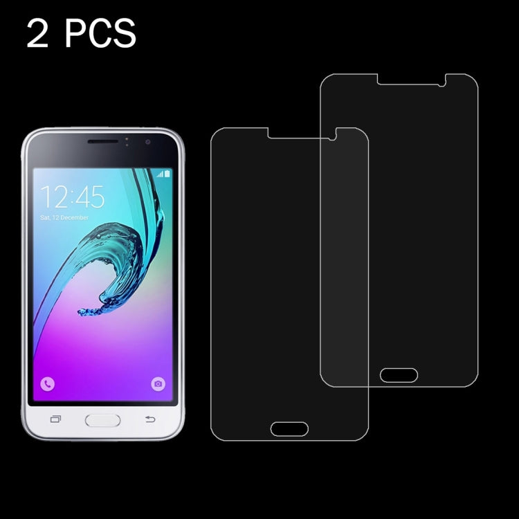 2 PCS for Galaxy J1(2016) / J120 0.26mm 9H Surface Hardness 2.5D Explosion-proof Tempered Glass Screen Film