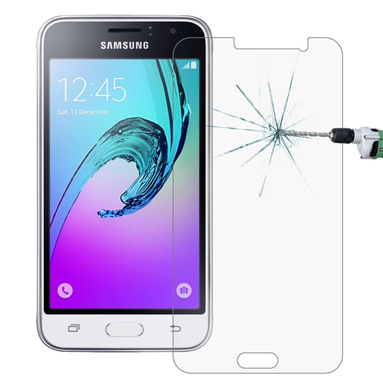 50 PCS for Galaxy J1(2016) / J120 0.26mm 9H Surface Hardness 2.5D Explosion-proof Tempered Glass Film, No Retail Package