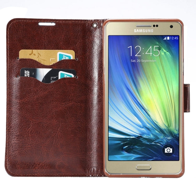 Floral Cloth Magnetic Snap Flip Leather Case with Holder and Card Slots for Galaxy A7 / A700F