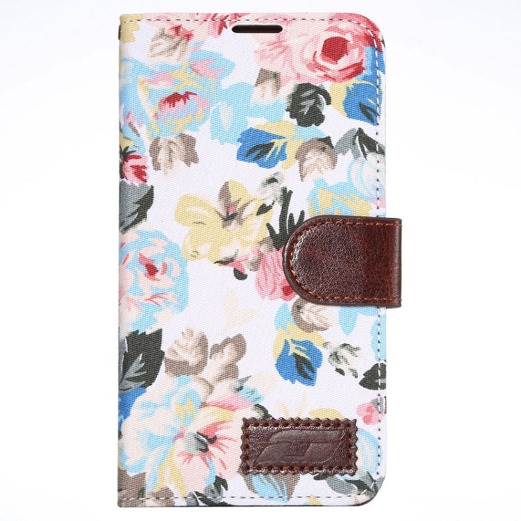 Floral Cloth Magnetic Snap Flip Leather Case with Holder and Card Slots for Galaxy A7 / A700F