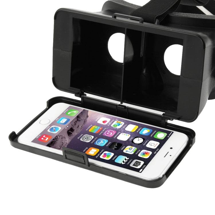 NJ-1688C DIY 3D Cardboard Head Mount Plastic Virtual Reality 3D Video Glasses for iPhone 6 Plus / Galaxy Note 4 / 3 etc. 5.5 inch - 6.3 inch Android iOS Smartphone