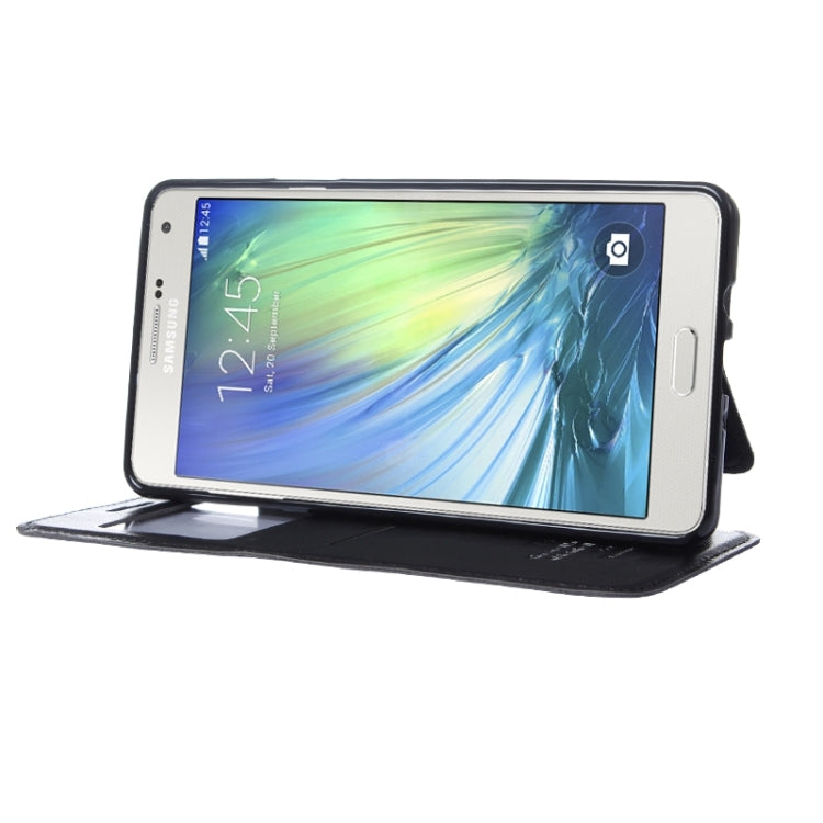 Crazy Horse Texture Horizontal Flip Leather Case with Card Slots & Call Display ID & Holder for Galaxy A7