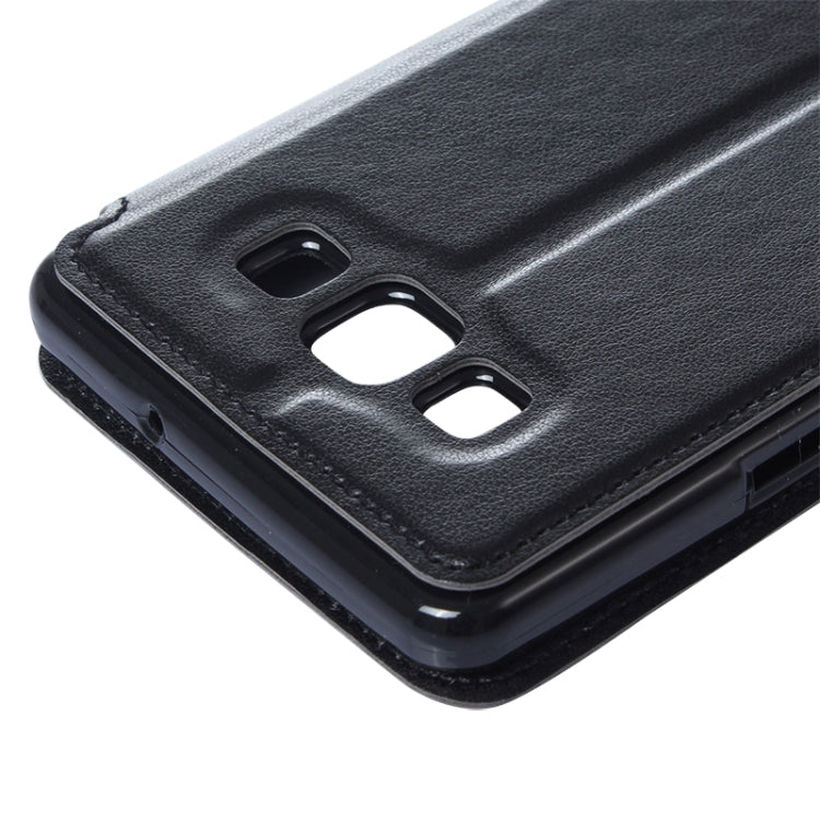 Crazy Horse Texture Horizontal Flip Leather Case with Card Slots & Call Display ID & Holder for Galaxy A7