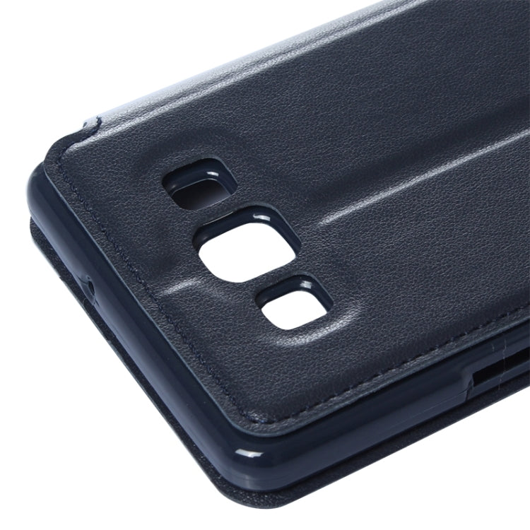 Crazy Horse Texture Horizontal Flip Leather Case with Card Slots & Call Display ID & Holder for Galaxy A7