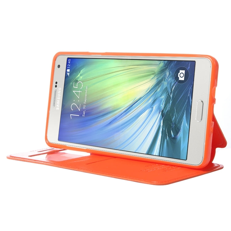 Crazy Horse Texture Horizontal Flip Leather Case with Card Slots & Call Display ID & Holder for Galaxy A7