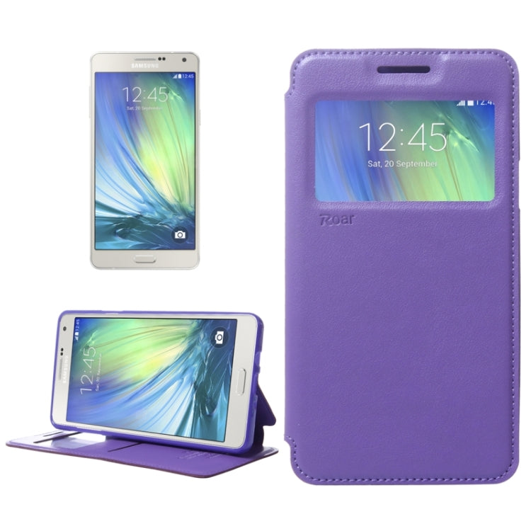 Crazy Horse Texture Horizontal Flip Leather Case with Card Slots & Call Display ID & Holder for Galaxy A7